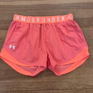 Under Armour Women's Coral Pink Play Up 3.0 Shorts - Size Small
 b89